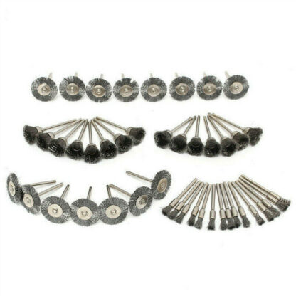 45pcs Wire Cup Brush Set Stainless Steel For Dremel Rotary Tool Accessories - Image 2