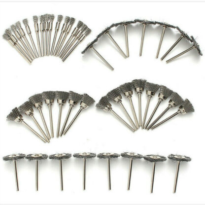 45pcs Wire Cup Brush Set Stainless Steel For Dremel Rotary Tool Accessories - Image 4
