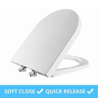 NEW LUXURY BATHROOM SLOW SOFT CLOSE D-SHAPE TOILET SEAT SEATS WC HEAVY DUTY