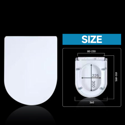 NEW LUXURY BATHROOM SLOW SOFT CLOSE D-SHAPE TOILET SEAT SEATS WC HEAVY DUTY - Image 4