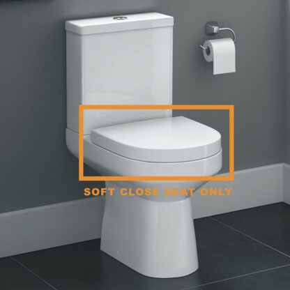 NEW LUXURY BATHROOM SLOW SOFT CLOSE D-SHAPE TOILET SEAT SEATS WC HEAVY DUTY - Image 8