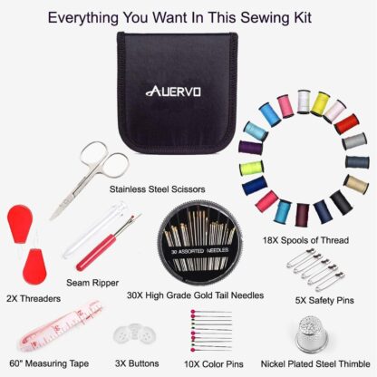 70pc Large Portable Sewing Kit Home Travel Case Needles Thread Scissors Set Box - Image 5