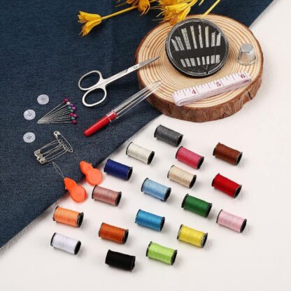 70pc Large Portable Sewing Kit Home Travel Case Needles Thread Scissors Set Box - Image 7