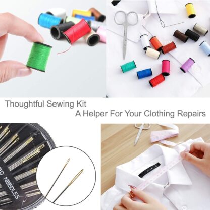 70pc Large Portable Sewing Kit Home Travel Case Needles Thread Scissors Set Box - Image 8