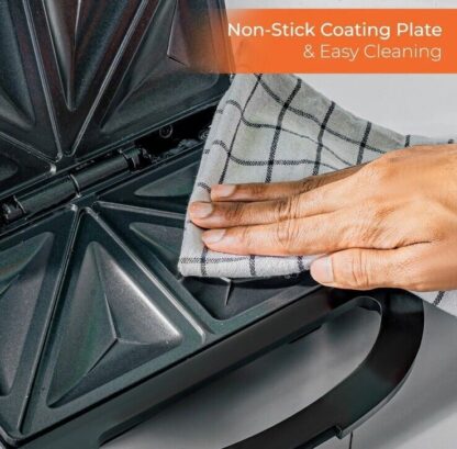 Geepas 750W Toastie Maker 2 Slice Sandwich Toaster Machine Non-Stick Easy Clean - Image 5