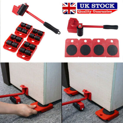 5PCS Move Removal Heavy Furniture Movers Shifter Lifter Slider Wheels Moving Kit - Image 5