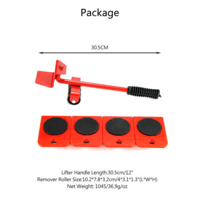 5PCS Move Removal Heavy Furniture Movers Shifter Lifter Slider Wheels Moving Kit - Image 9