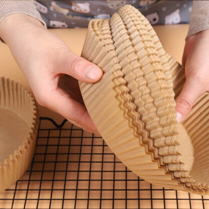 Round Disposable Non-Stick Air Fryer Steamer Paper Liner Parchment Baking - Image 4