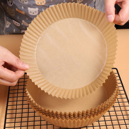 Round Disposable Non-Stick Air Fryer Steamer Paper Liner Parchment Baking - Image 5