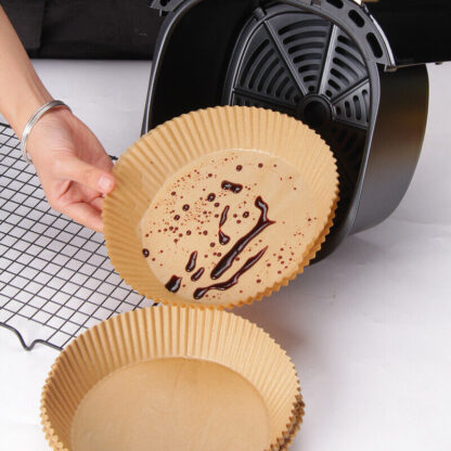 Round Disposable Non-Stick Air Fryer Steamer Paper Liner Parchment Baking - Image 8
