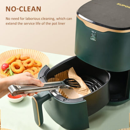 Round Disposable Non-Stick Air Fryer Steamer Paper Liner Parchment Baking - Image 10