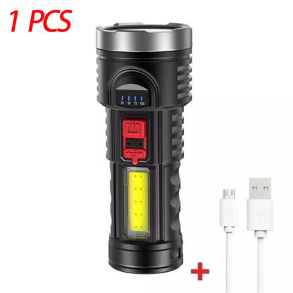 3500000LM LED Flashlight Super Bright Torch USB Rechargeable Lamp High Powered - Image 2