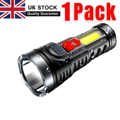 3500000LM LED Flashlight Super Bright Torch USB Rechargeable Lamp High Powered - Image 5