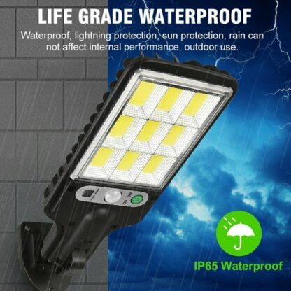 6000W LED Solar Wall Lights PIR Motion Sensor Outdoor Garden Street Fence Light - Image 2