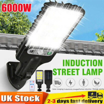 6000W LED Solar Wall Lights PIR Motion Sensor Outdoor Garden Street Fence Light - Image 4