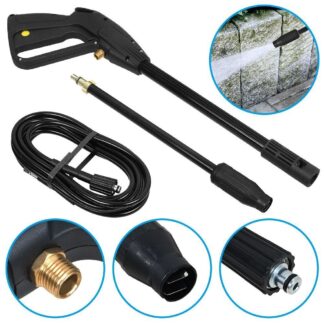 High Pressure Power Washer Spray Gun Jet Lance Trigger Wash Wand & 8M Hose Kit