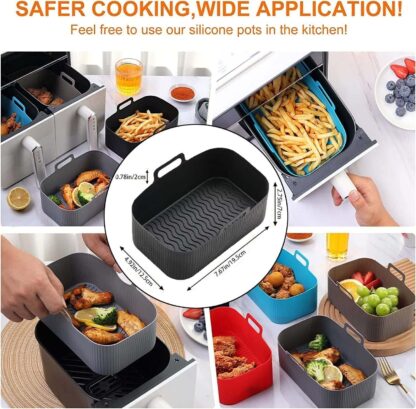 Air Fryer Rack And Grill Rack 8PCS Steel Griller Double Basket Accessories - Image 7