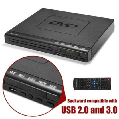 DVD Player Compact Multi Region HDCD CD VCD Music Disc Upscaling USB With Remote - Image 5