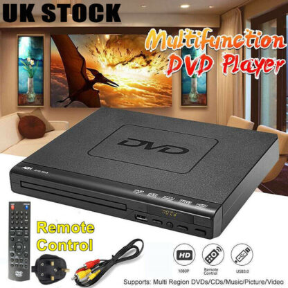 DVD Player Compact Multi Region HDCD CD VCD Music Disc Upscaling USB With Remote - Image 6