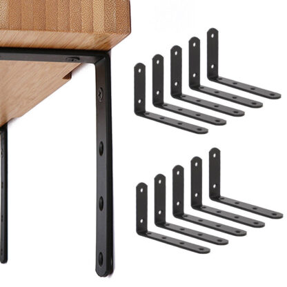 10pc Shelf Brackets Handmade Rustic Heavy Duty Industrial Steel Scaffold Board - Image 8