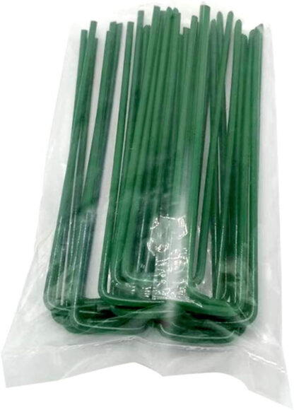 50 PCS Garden Pegs Pins Ground Stakes Staples Spikes U Shaped Landscape Securing - Image 2
