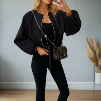 Stylish Zip Up Bomber Jacket