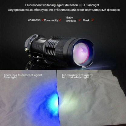 UV Ultra Violet Flashlight Handheld Blacklight Small Flashlight 395nm Mini Light Inspection Lamp Pen Torch Detector For Dog Pet Urine Stains, Bed Bugs And Scorpions - Image 2