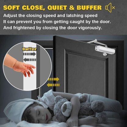 25-45KG Heavy Duty FIRE RATED Overhead Door Closer Opener Softs Close Adjustable - Image 5
