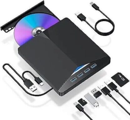 7in1 External USB 3.0 DVD CD RW Writer Drive Burner Reader Player For Laptop PC - Image 4