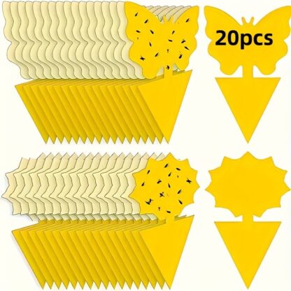 20pcs Fruit Fly Traps Insects Bugs Catcher Sticky Waterproof Fungus Gnat Killer - Image 2