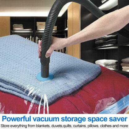 12 X STRONG VACUUM STORAGE SPACE SAVER SAVING VACUM VACCUM LARGE ORGANISER BAGS - Image 7