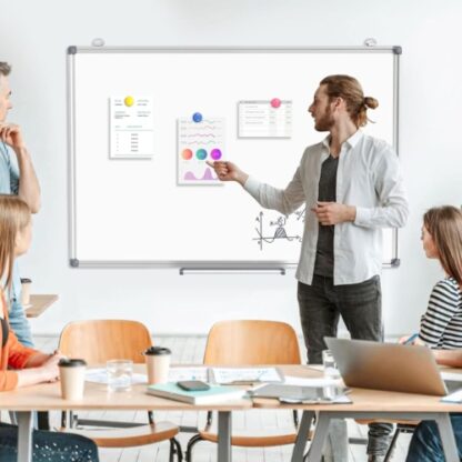 MAGNETIC WHITEBOARD SMALL LARGE WHITE BOARD DRY WIPE NOTICE OFFICE SCHOOL HOME - Image 4