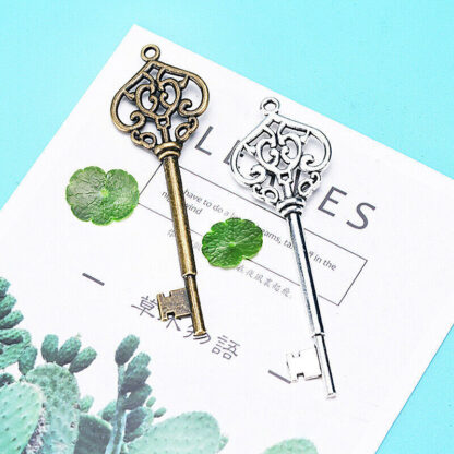 50X Santa Keys Charms Pendants Skeleton Tibetan Silver Large Xmas Charm Pendant - Image 6