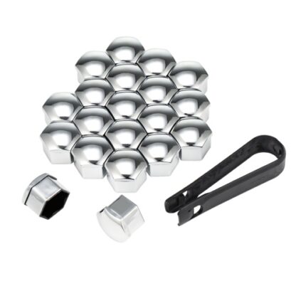 20Pcs 17mm Gloss Silver Car Wheel Nut Caps Bolt Covers For  VW Vauxhall Bmw - Image 5
