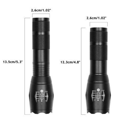 2PCS 1200000LM USB Rechargeable LED Flashlight Super Bright Torch Tactical Lamp - Image 3