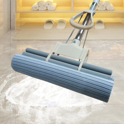 Sponge Mop Super Absorbent Squeegee Floor Mop Cleaning Telescopic Handle Head - Image 4