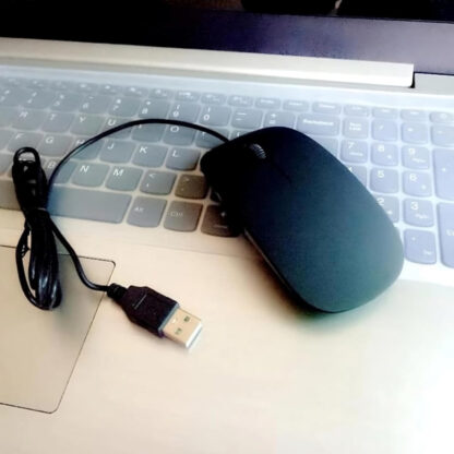 Ultra-Slim Optical Wired Scroll Wheel Mouse Mice For PC Laptop Notebook Desktop - Image 2