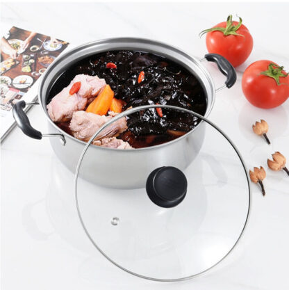 5PCS Stainless Steel Saucepan Induction Cooking Pot Cooker Cookware Kitchen - Image 8
