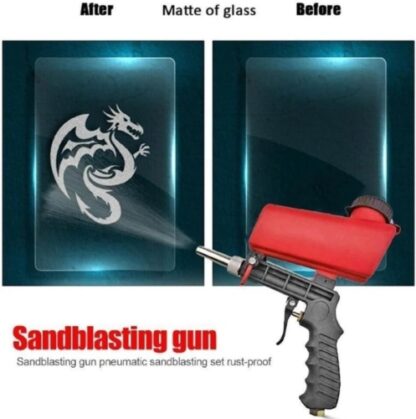 14  Air Portable Sandblasting Gun Hand Held Sand Blaster Shot Media Blasting UK - Image 9