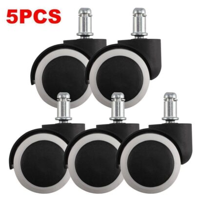5x Soft Rubber Non Marking Castor Wheels 50mm 11mm Computer Office Chair Caster - Image 7