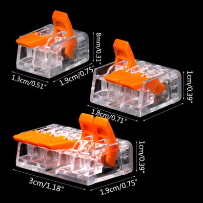 95x For Wago 221 Electrical Connectors Wire Block Clamp Terminal Cable Reusable- - Image 3