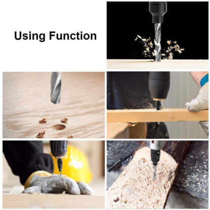6PCS HSS Countersink Drill Bit Set Hex Shank Woodworking Pilot Screw Holes - Image 9