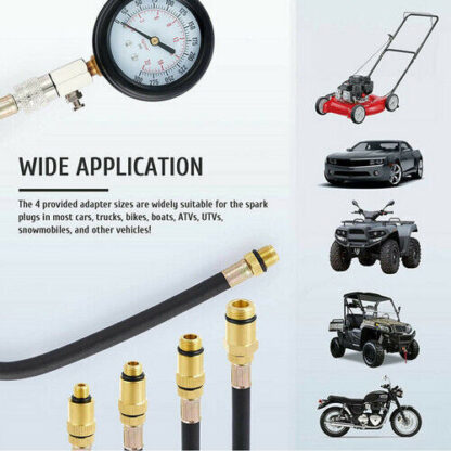 Petrol Engine Cylinder Pressure Tester For Car Compression Test Gauge Kit Set UK - Image 8