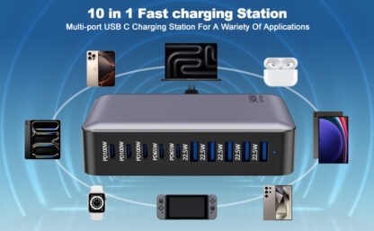 NEW 540W Gan Fast Charge 3.0 USB Type C Fast Charger Mobile 10-port 5C5A PD Charger Convenient To Carry Tablet Charger - Image 9