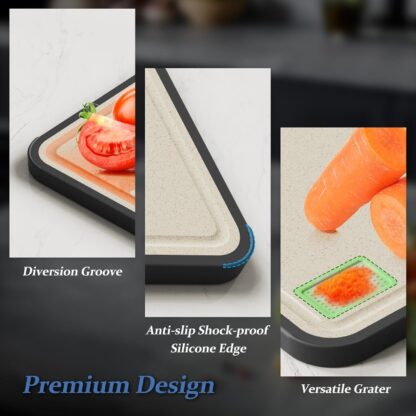 Stainless Cutting Board Double-Sided Titanium Cutting Boards For Kitchen Camping - Image 5