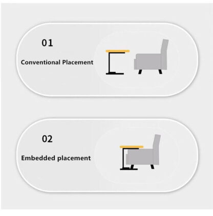 Adjustable C-Shaped Sofa Side End Table Coffee Laptop Table Living Room Bedroom - Image 7