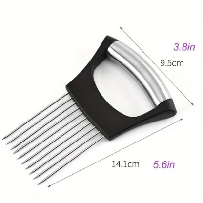 Onion Slicer Holder, Onion Holder For Slicing, 304 Stainless Steel Onion Slicer Cutter, Lemon Holder Slicer, Creative Onion Slicer Holder, Onion Slicer Cutter For Steak Tendons, Household Gadget, Kitc - Image 6