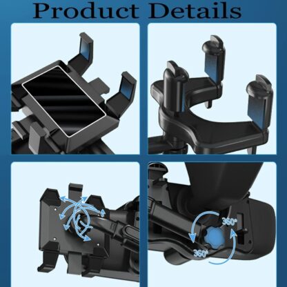 Rotatable And Retractable Car Phone Holder Rearview Mirror UK Stock - Image 7