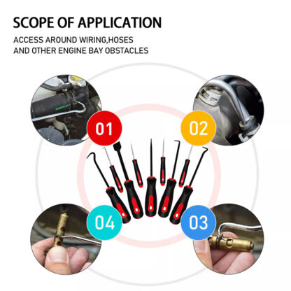 9PCS Profession Scraper Hook And Pick Tool Set O Ring Seal Removal Set&Mini Hook - Image 3