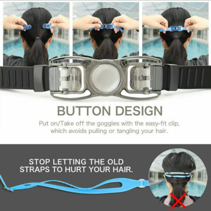 Anti Fog Swimming Goggles UV Glasses Adjustable Earbuds For Men Women  Kids - Image 3